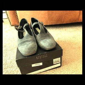 BARNEYS NEW YORK SUEDE MARY JANES